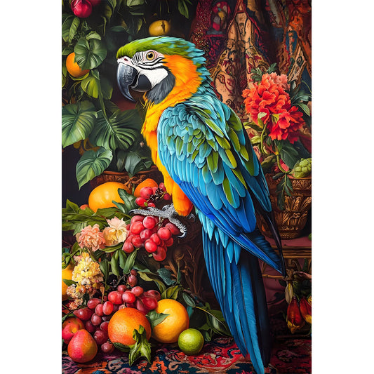 1000-Piece Premium Wooden Jigsaw Puzzle for Adults – Macaw Still Life | Artisan Crafted, Whimsical Shapes & Unique Designs, Best Relaxation Gift