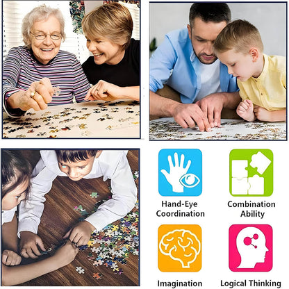 1000-Piece Premium Wooden Jigsaw Puzzle for Adults – Tooty | Artisan Crafted, Whimsical Shapes & Unique Designs, Best Relaxation Gift