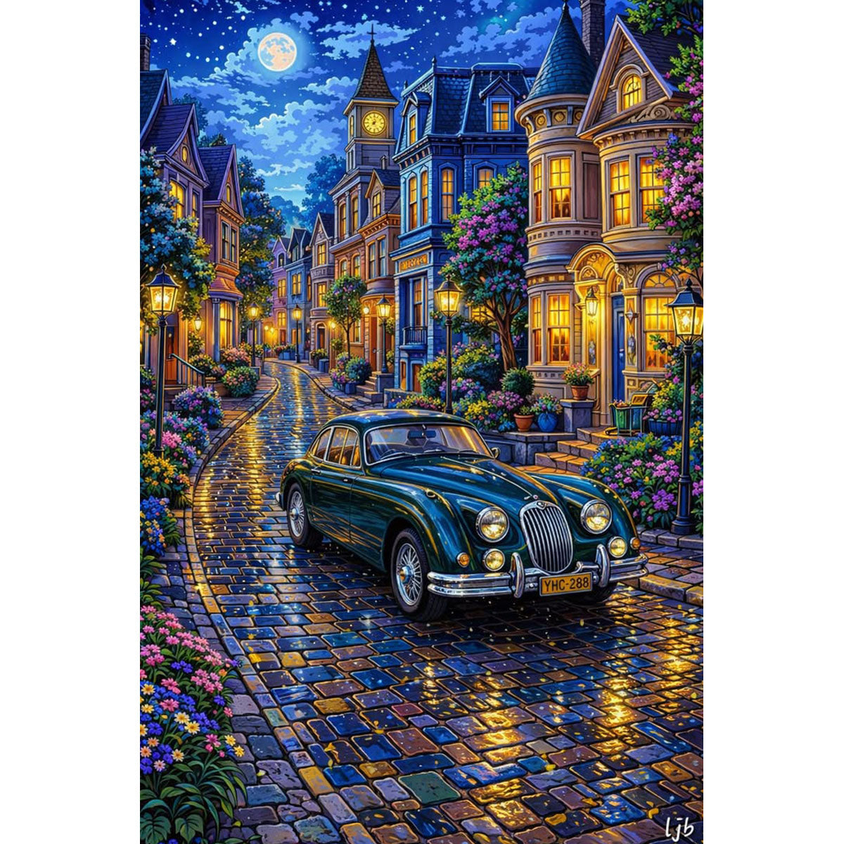 1000-Piece Premium Wooden Jigsaw Puzzle for Adults –Rainy City | Artisan Crafted, Whimsical Shapes & Unique Designs, Best Relaxation Gift