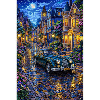 1000-Piece Premium Wooden Jigsaw Puzzle for Adults –Rainy City | Artisan Crafted, Whimsical Shapes & Unique Designs, Best Relaxation Gift