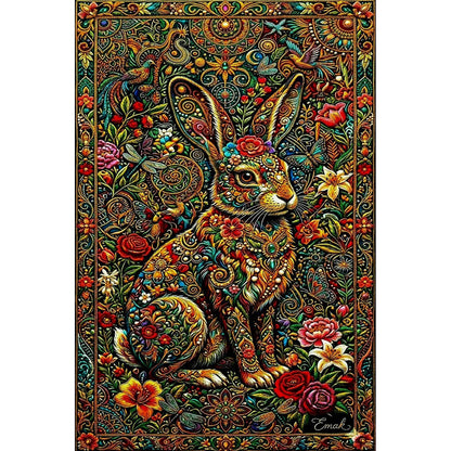 1000-Piece Premium Wooden Jigsaw Puzzle for Adults – Vintage Hare | Artisan Crafted, Whimsical Shapes & Unique Designs, Best Relaxation Gift