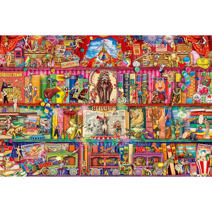 1000-Piece Premium Wooden Jigsaw Puzzle for Adults – Circus Wonders | Artisan Crafted, Whimsical Shapes & Unique Designs, Best Relaxation Gift