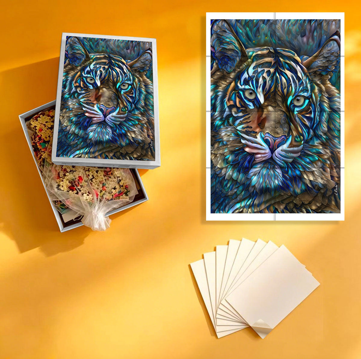 1000-Piece Premium Wooden Jigsaw Puzzle for Adults – Alfa Bengale | Artisan Crafted, Whimsical Shapes & Unique Designs, Best Relaxation Gift