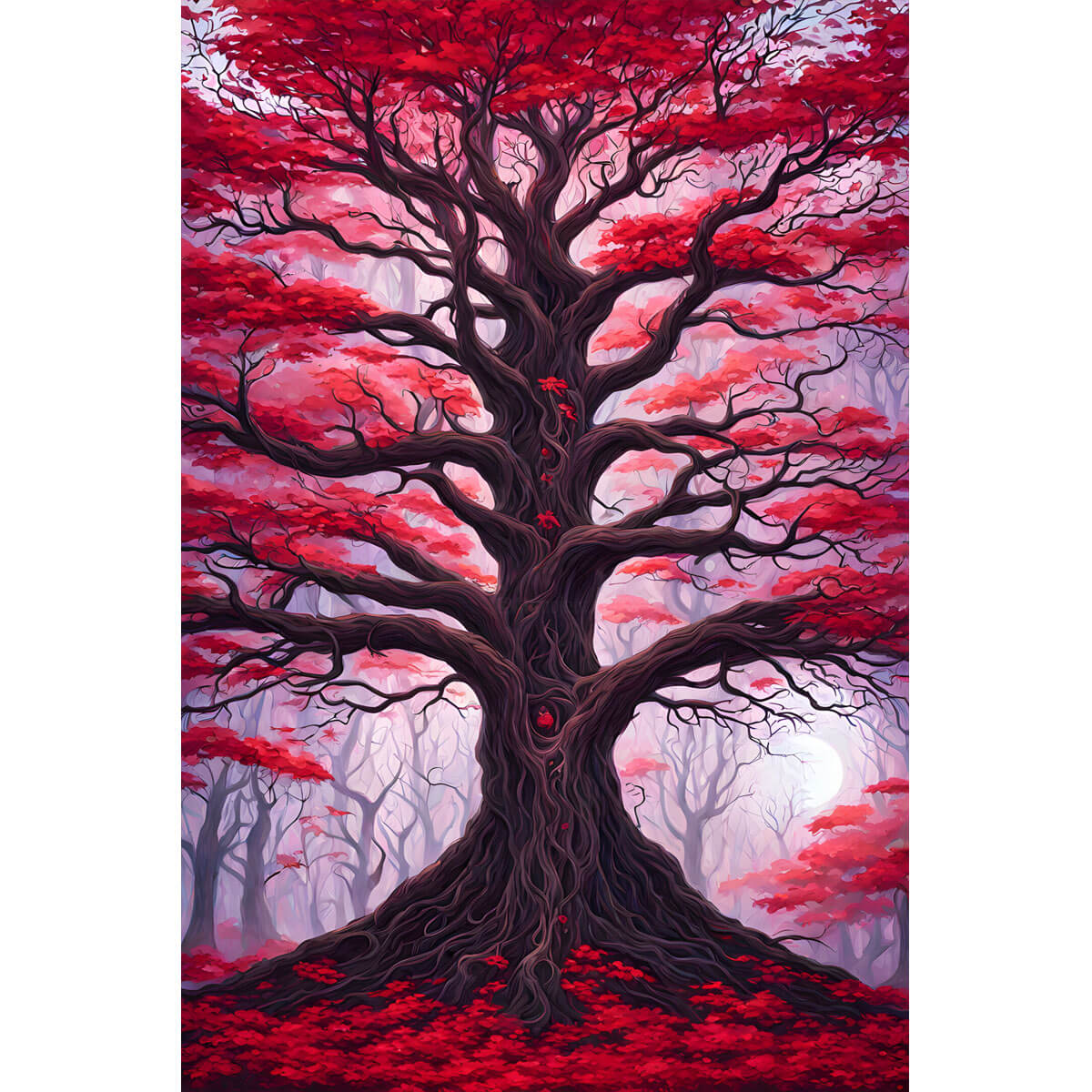 Wooden Jigsaw Puzzle 1000 Piece - Red Tree