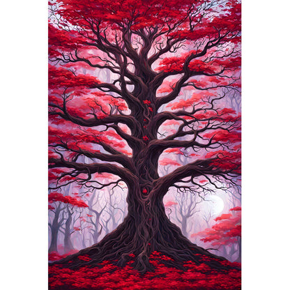 Wooden Jigsaw Puzzle 1000 Piece - Red Tree