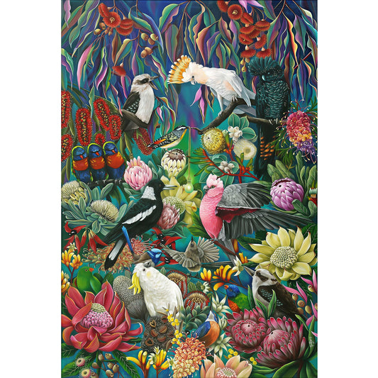 1000-Piece Premium Wooden Jigsaw Puzzle for Adults – Australian Wildlife and Flora | Artisan Crafted, Whimsical Shapes & Unique Designs, Best Relaxation Gift