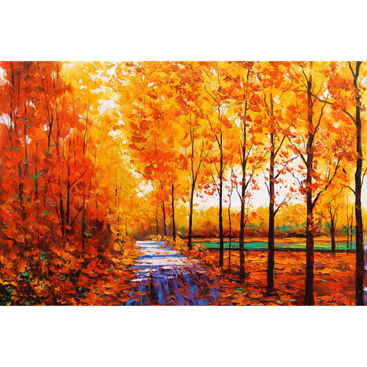 1000-Piece Premium Wooden Jigsaw Puzzle for Adults – Autumn Forest Path | Artisan Crafted, Whimsical Shapes & Unique Designs, Best Relaxation Gift