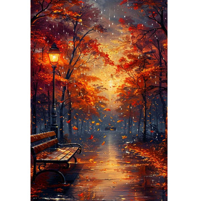 1000-Piece Premium Wooden Jigsaw Puzzle for Adults – Autumn Path | Artisan Crafted, Whimsical Shapes & Unique Designs, Best Relaxation Gift