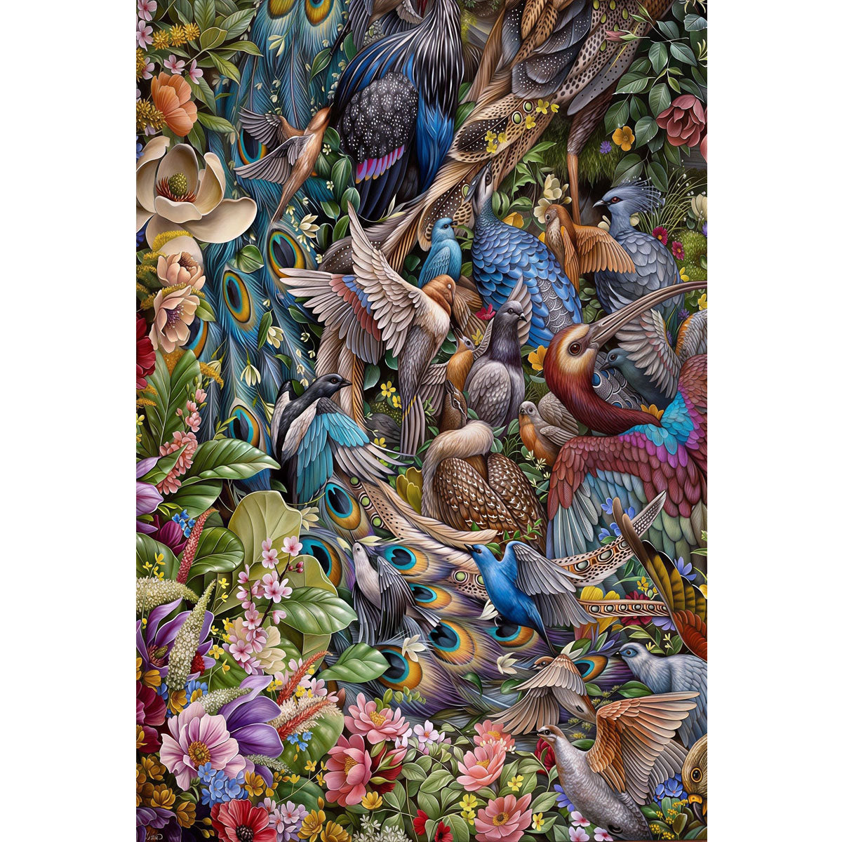 1000-Piece Premium Wooden Jigsaw Puzzle for Adults – Avian Paradise | Artisan Crafted, Whimsical Shapes & Unique Designs, Best Relaxation Gift