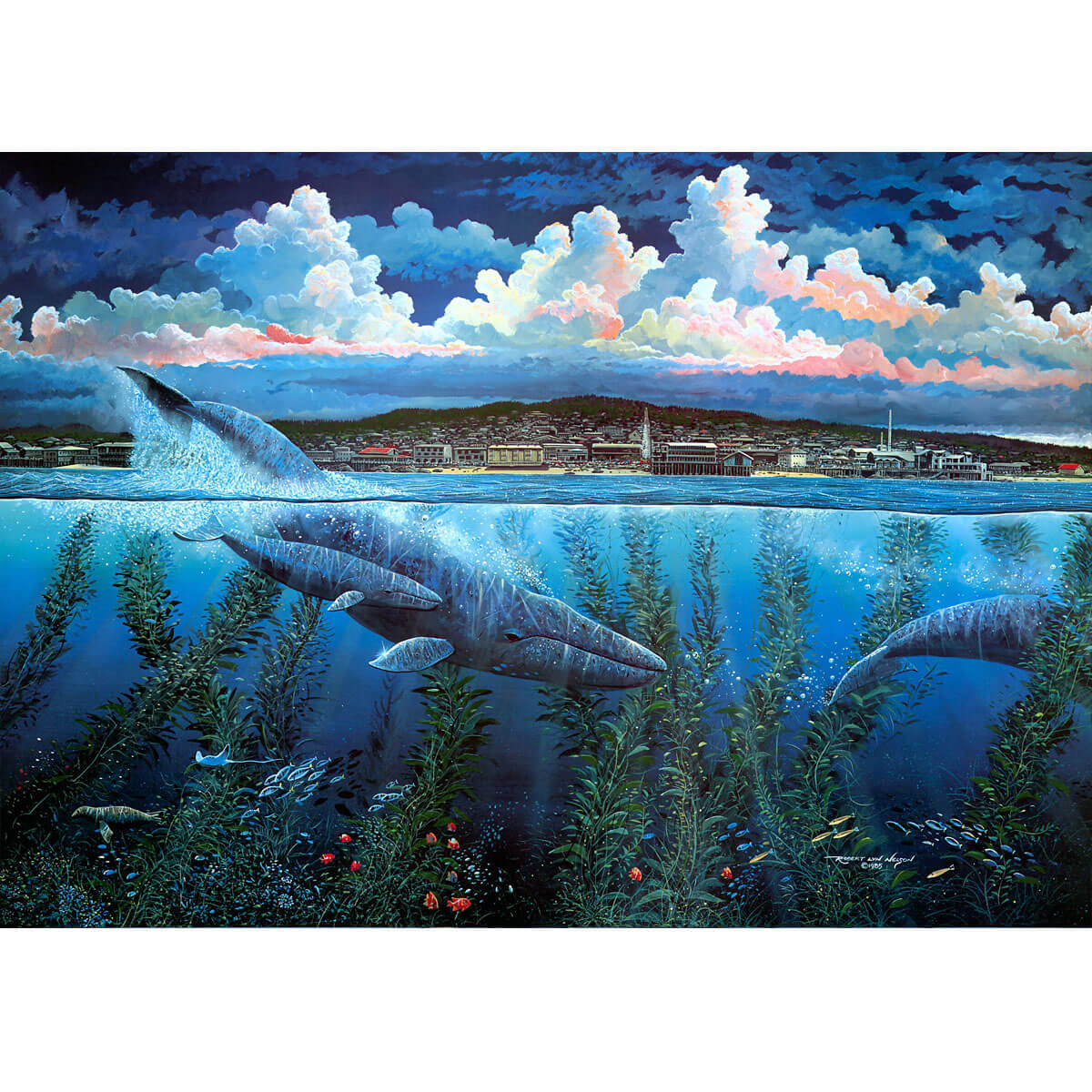 Wooden Jigsaw Puzzle 1000 Piece - Baby Animal Underwater