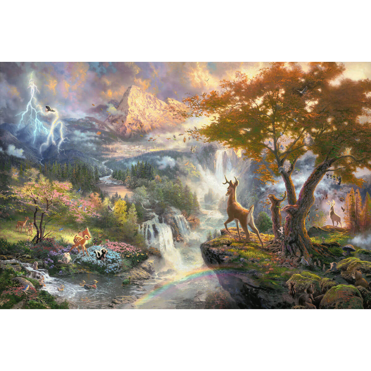 1000-Piece Premium Wooden Jigsaw Puzzle for Adults – Bambi Forest | Artisan Crafted, Whimsical Shapes & Unique Designs, Best Relaxation Gift