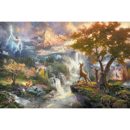 1000-Piece Premium Wooden Jigsaw Puzzle for Adults – Bambi Forest | Artisan Crafted, Whimsical Shapes & Unique Designs, Best Relaxation Gift