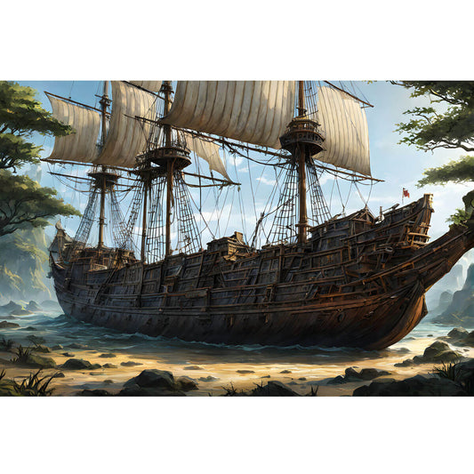 Wooden Jigsaw Puzzle 1000 Piece - Stranded Boat