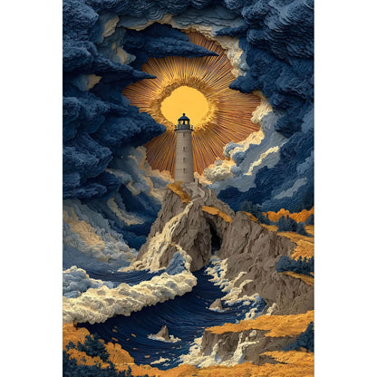1000-Piece Premium Wooden Jigsaw Puzzle for Adults – Beacon of Hope Lighthouse| Artisan Crafted, Whimsical Shapes & Unique Designs, Best Relaxation Gift