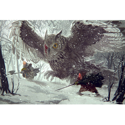 Wooden Jigsaw Puzzle 1000 Piece - Blizzard Owl