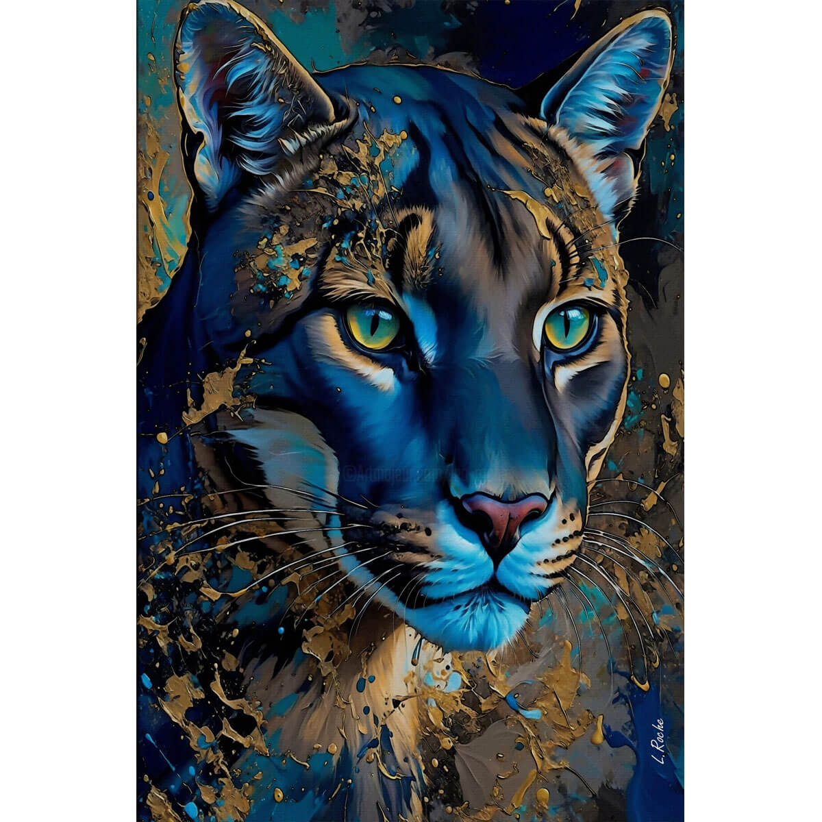 Wooden Jigsaw Puzzle 1000 Piece - Blue Puma