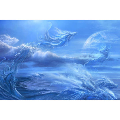 1000-Piece Premium Wooden Jigsaw Puzzle for Adults – Blue Water Spirit | Artisan Crafted, Whimsical Shapes & Unique Designs, Best Relaxation Gift