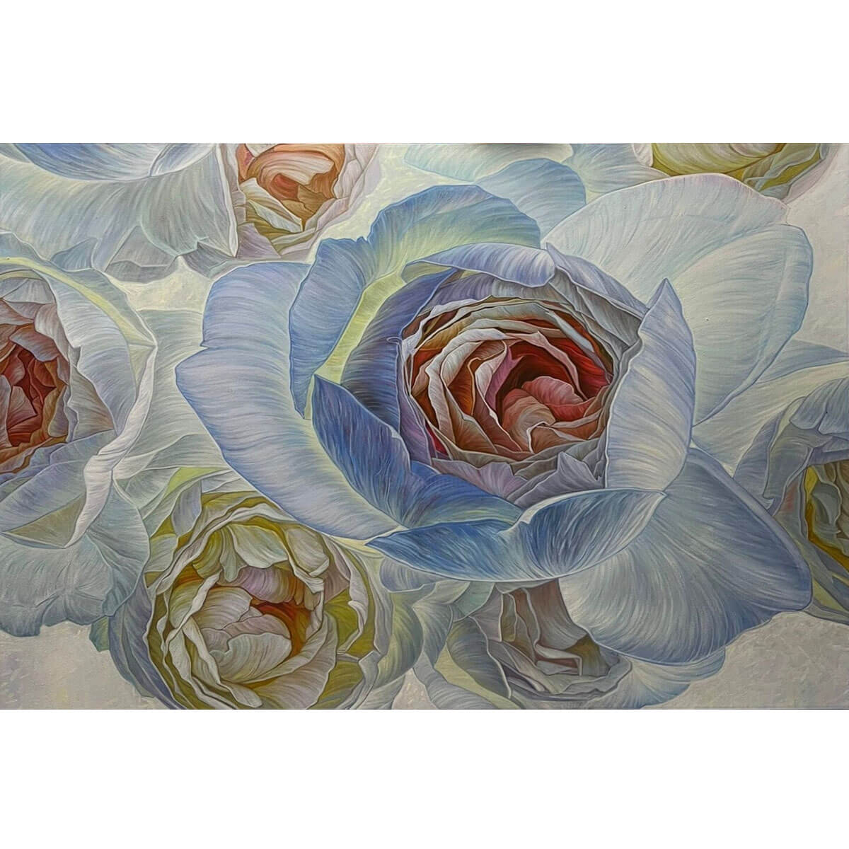 Wooden Jigsaw Puzzle 1000 Piece - Blue Roses