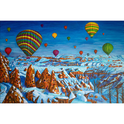 1000-Piece Premium Wooden Jigsaw Puzzle for Adults – Cappadocia | Artisan Crafted, Whimsical Shapes & Unique Designs, Best Relaxation Gift