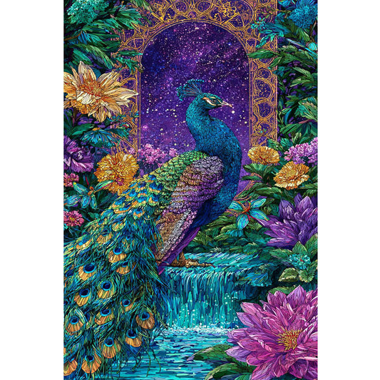 Wooden Jigsaw Puzzle 1000 Piece - Celestial Peacock