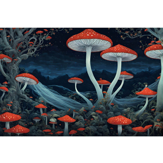 Wooden Jigsaw Puzzle 1000 Piece - Giant Mushrooms