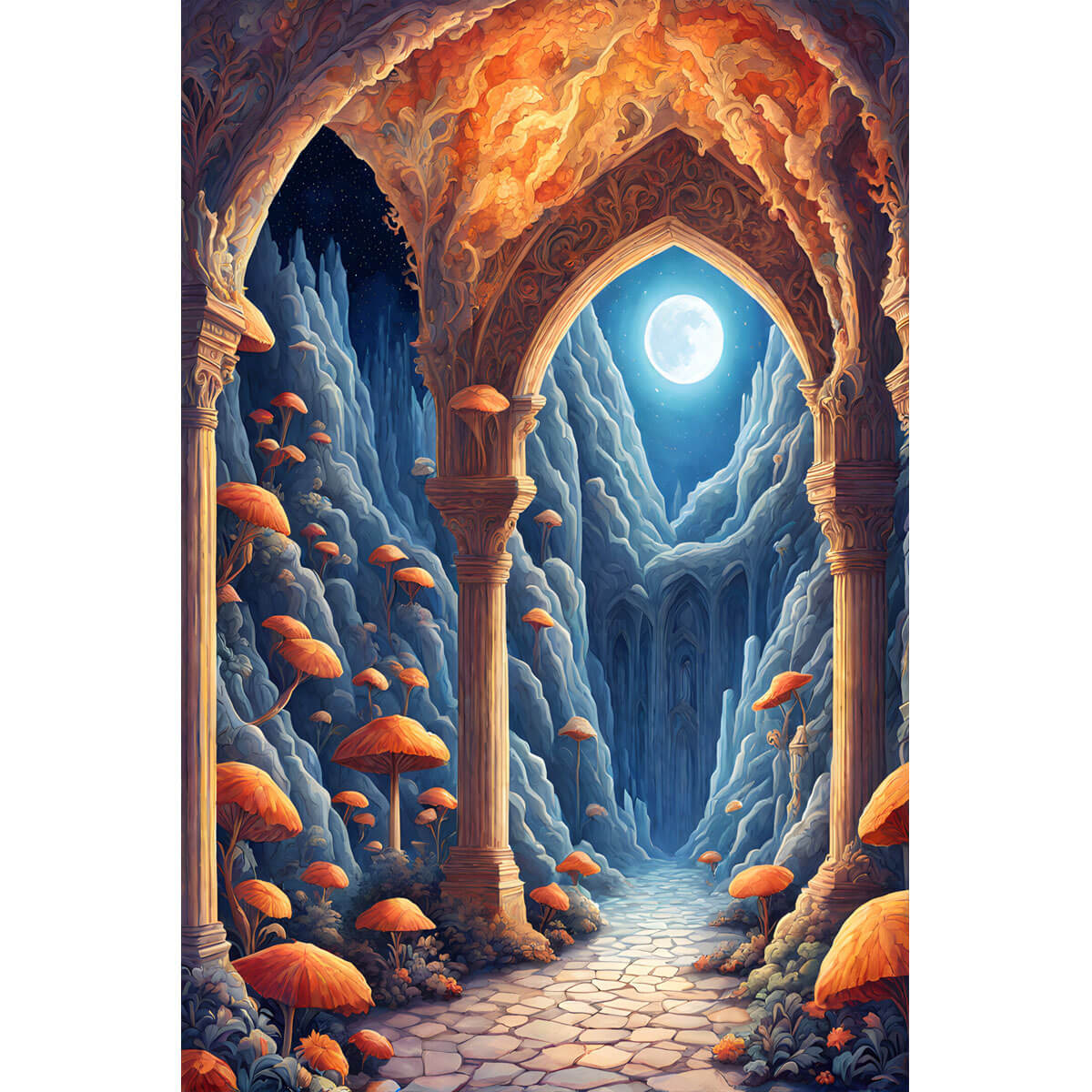 Wooden Jigsaw Puzzle 1000 Piece - Glowing Mushrooms