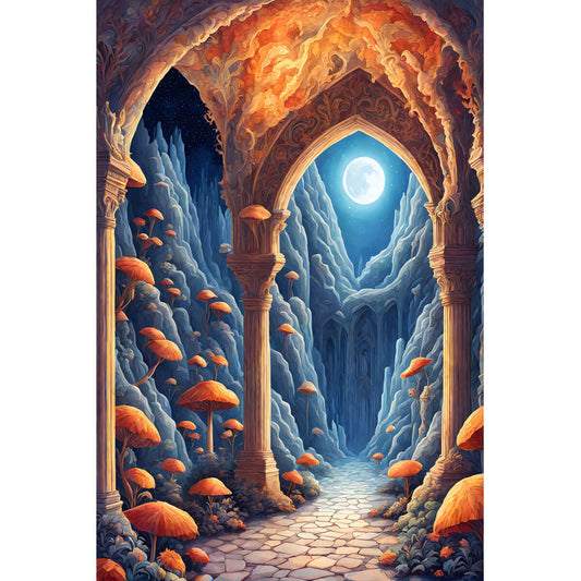 Wooden Jigsaw Puzzle 1000 Piece - Glowing Mushrooms