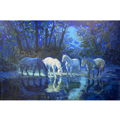 Wooden Jigsaw Puzzle 1000 Piece - Chevaux en miroir