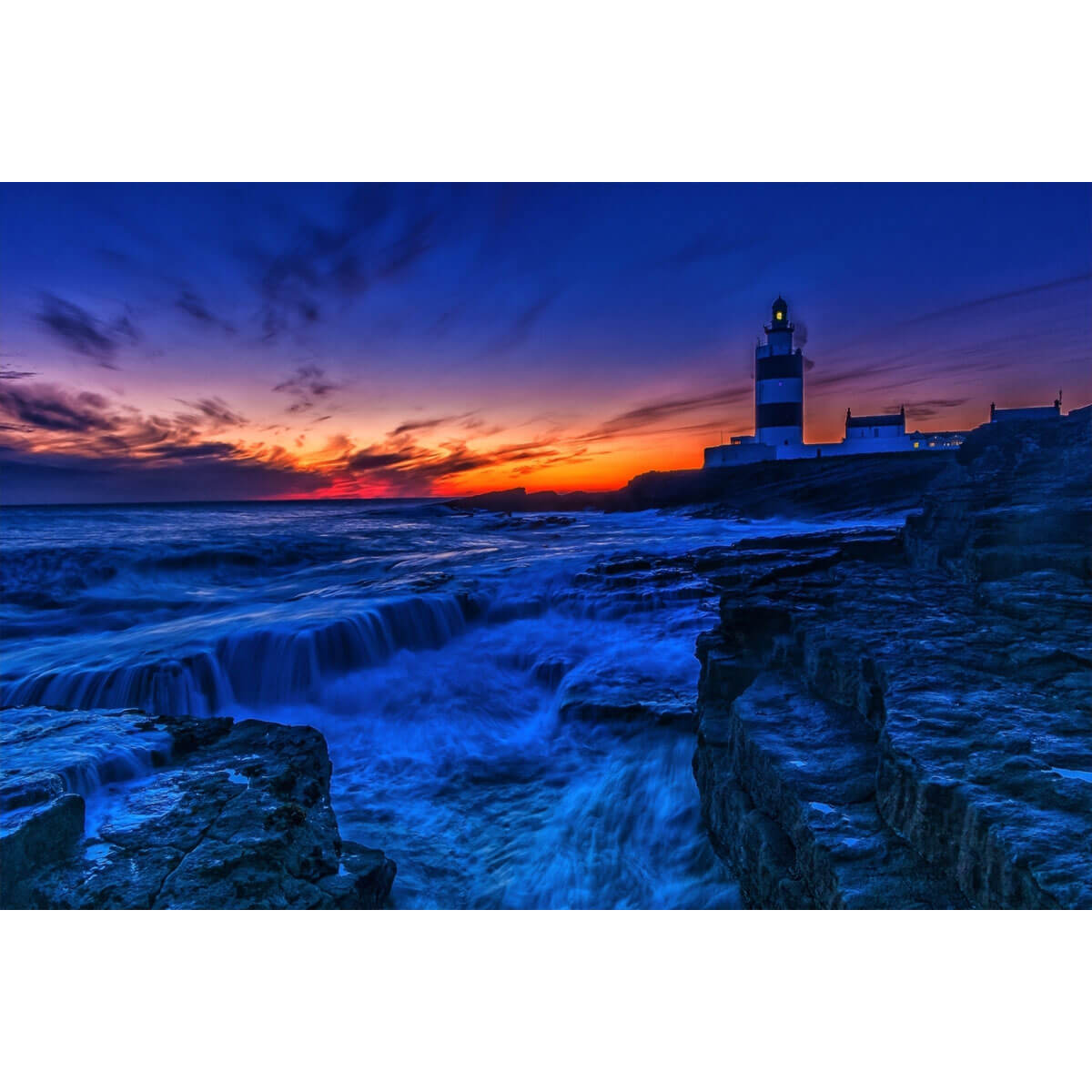 1000-Piece Premium Wooden Jigsaw Puzzle for Adults – Coastal Lighthouse Sunset | Artisan Crafted, Whimsical Shapes & Unique Designs, Best Relaxation Gift