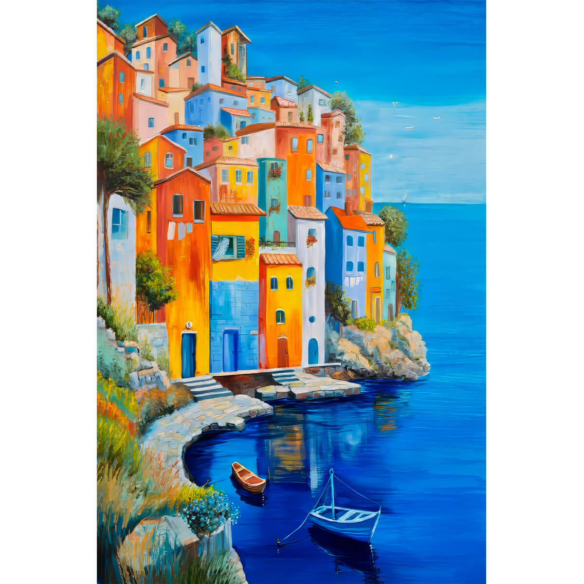 Wooden Jigsaw Puzzle 1000 Piece - Coastal Village Joy