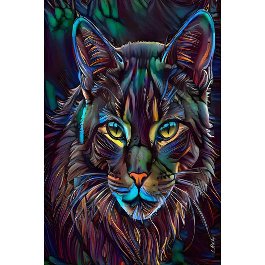 1000-Piece Premium Wooden Jigsaw Puzzle for Adults – Colorful Cat | Artisan Crafted, Whimsical Shapes & Unique Designs, Best Relaxation Gift