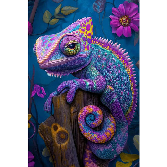 Wooden Jigsaw Puzzle 1000 Piece - Colorful Chameleon
