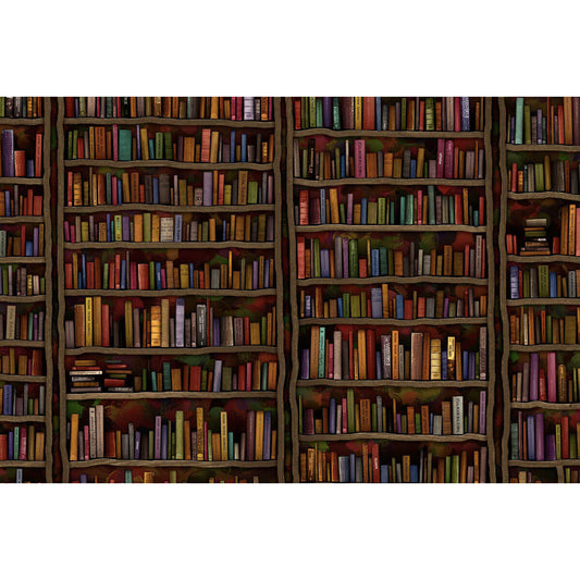 Wooden Jigsaw Puzzle 1000 Piece - Colorful Library Shelves