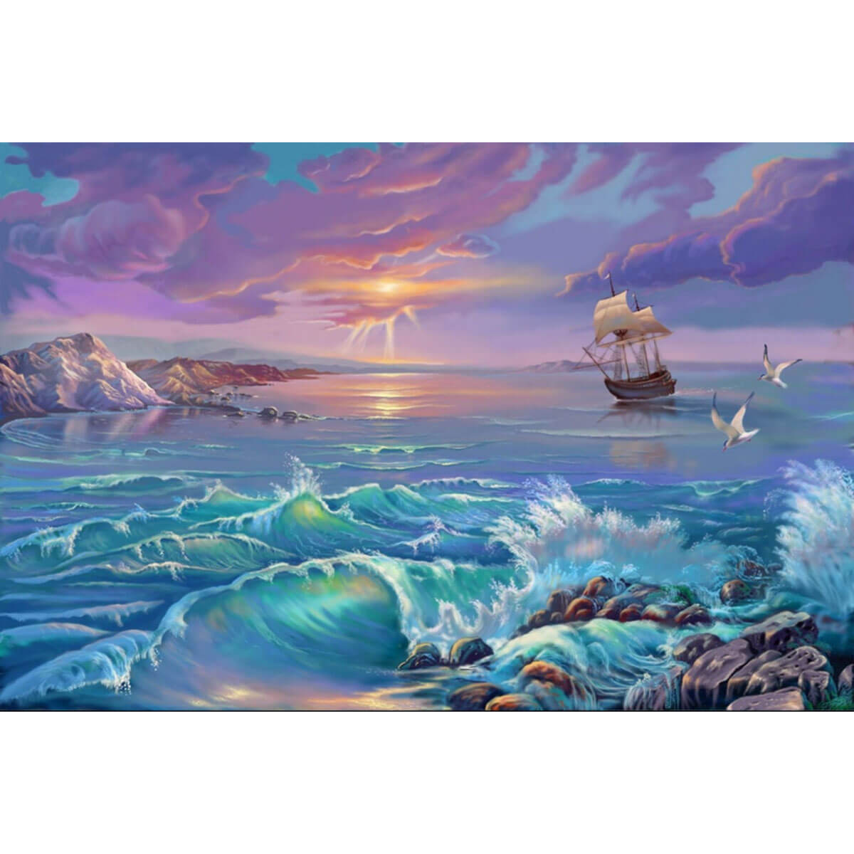 1000-Piece Premium Wooden Jigsaw Puzzle for Adults – Colorful Sea Voyage | Artisan Crafted, Whimsical Shapes & Unique Designs, Best Relaxation Gift