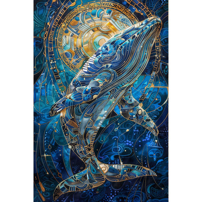 1000-Piece Premium Wooden Jigsaw Puzzle for Adults – Cosmic Pattern Whale | Artisan Crafted, Whimsical Shapes & Unique Designs, Best Relaxation Gift