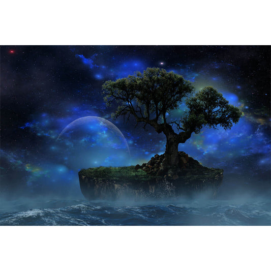 1000-Piece Premium Wooden Jigsaw Puzzle for Adults – Cosmic Tree Island | Artisan Crafted, Whimsical Shapes & Unique Designs, Best Relaxation Gift