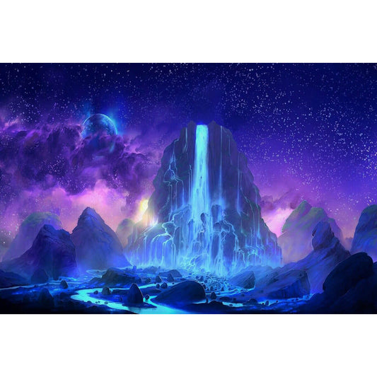 1000-Piece Premium Wooden Jigsaw Puzzle for Adults – Cosmic Waterfall | Artisan Crafted, Whimsical Shapes & Unique Designs, Best Relaxation Gift
