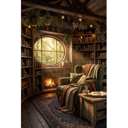 1000-Piece Premium Wooden Jigsaw Puzzle for Adults – Cozy Study | Artisan Crafted, Whimsical Shapes & Unique Designs, Best Relaxation Gift