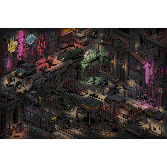 Wooden Jigsaw Puzzle 1000 Piece - Cyberpunk Street