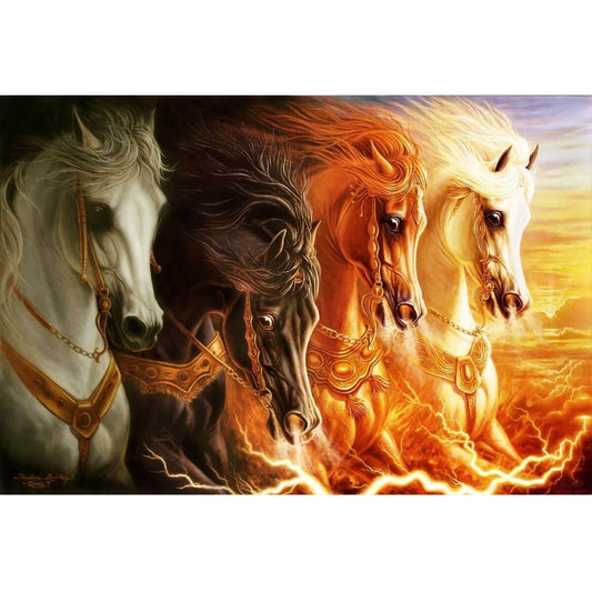 Wooden Jigsaw Puzzle 1000 Piece - Dark Stallions