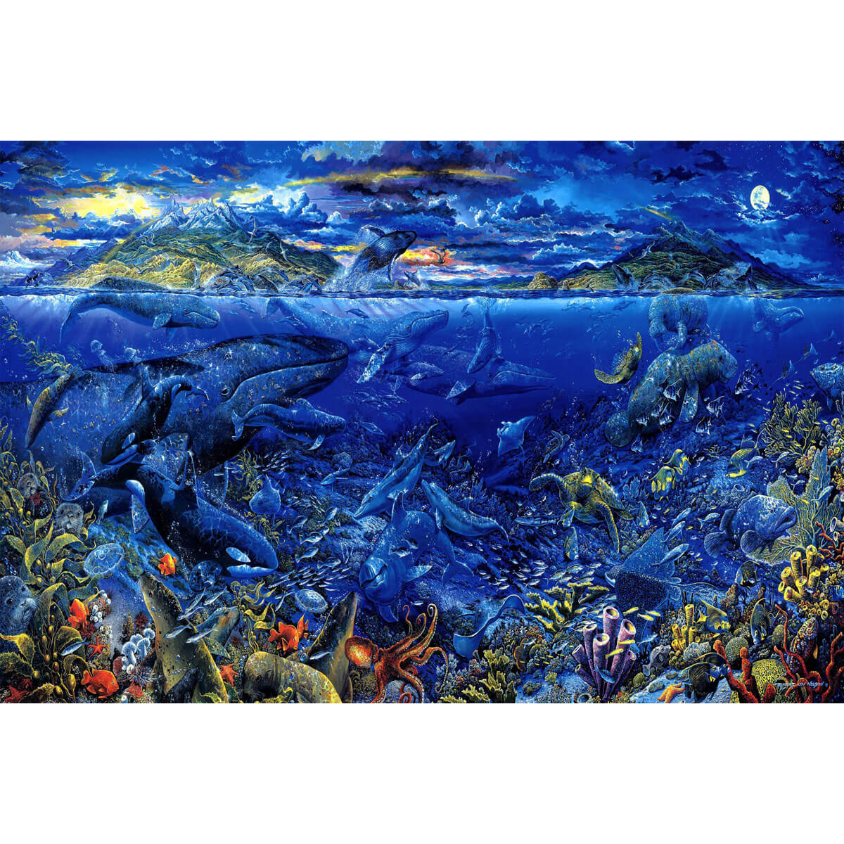 1000-Piece Premium Wooden Jigsaw Puzzle for Adults – Deep Ocean World | Artisan Crafted, Whimsical Shapes & Unique Designs, Best Relaxation Gift