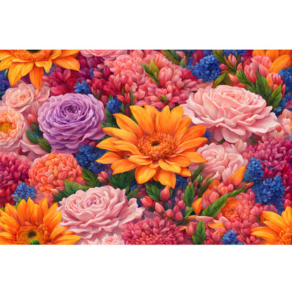 Wooden Jigsaw Puzzle 1000 Piece - Details of a Bouquet of Flowers