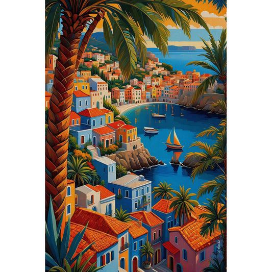 1000-Piece Premium Wooden Jigsaw Puzzle for Adults – Dream Resort Island | Artisan Crafted, Whimsical Shapes & Unique Designs, Best Relaxation Gift