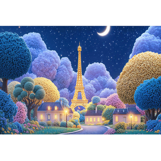 Wooden Jigsaw Puzzle 1000 Piece - Eiffel Tower Dreamy