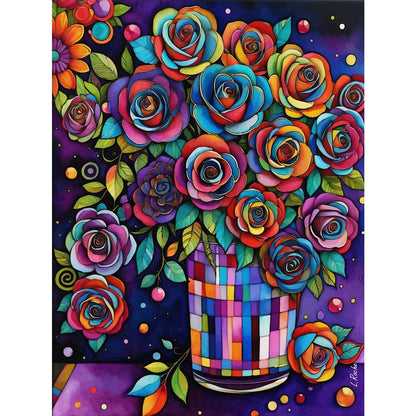 Wooden Jigsaw Puzzle 1000-Piece for Adults – Relaxing Gift Idea & Elegant Home Décor Artwork with Full-Size Poster, Premium Stress Relief Activity - Leya's Bouquet - Artisan Puzzles