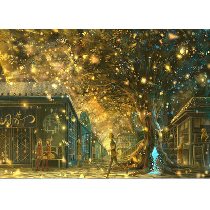 Wooden Jigsaw Puzzle 1000 Piece - Enchanted Evening Anime Cityscape