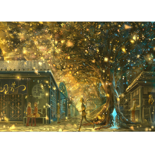 Wooden Jigsaw Puzzle 1000 Piece - Enchanted Evening Anime Cityscape