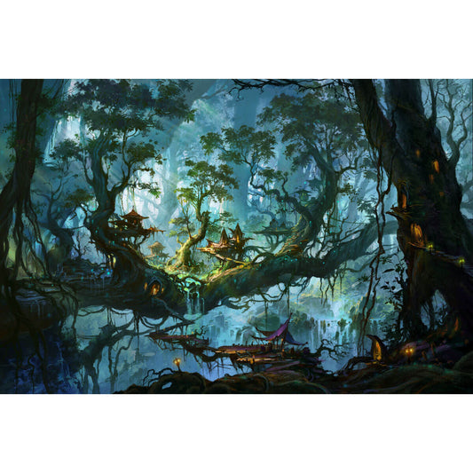 Wooden Jigsaw Puzzle 1000 Piece - Enchanted Treehouse Forest