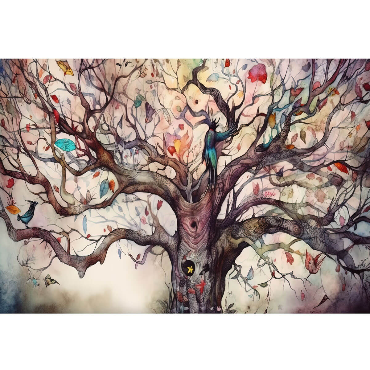 1000-Piece Premium Wooden Jigsaw Puzzle for Adults – Enchanted Tree of Life | Artisan Crafted, Whimsical Shapes & Unique Designs, Best Relaxation Gift