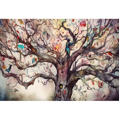 1000-Piece Premium Wooden Jigsaw Puzzle for Adults – Enchanted Tree of Life | Artisan Crafted, Whimsical Shapes & Unique Designs, Best Relaxation Gift